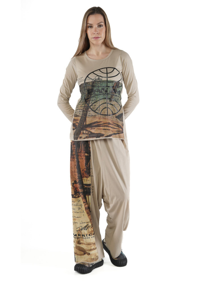 RUNDHOLZ DIP, T-Shirt mit farbigem Aufdruck 2252300502