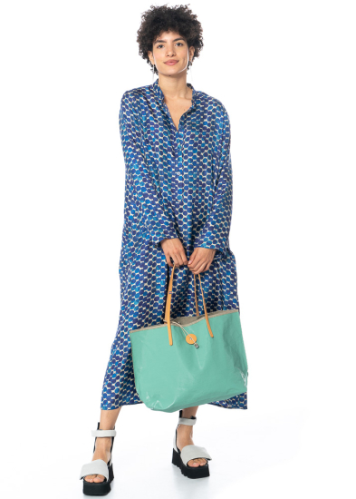 JACK GOMME, elegant coated linen tote bag Bahia