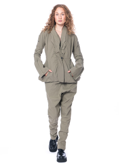 RUNDHOLZ DIP, figure-hugging jacket in cotton stretch with voluminous cuffs 2232391105