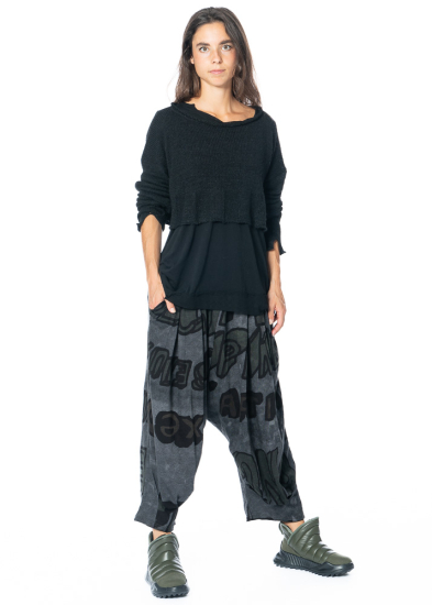 RUNDHOLZ  BLACK  LABEL, cropped jumper with hem frills 2243480701