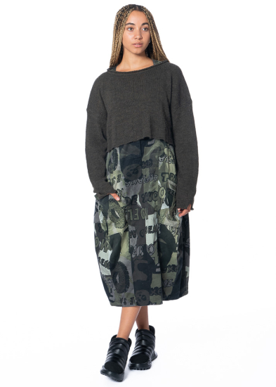 RUNDHOLZ  BLACK  LABEL, tulip shaped camouflage dress 2243600903