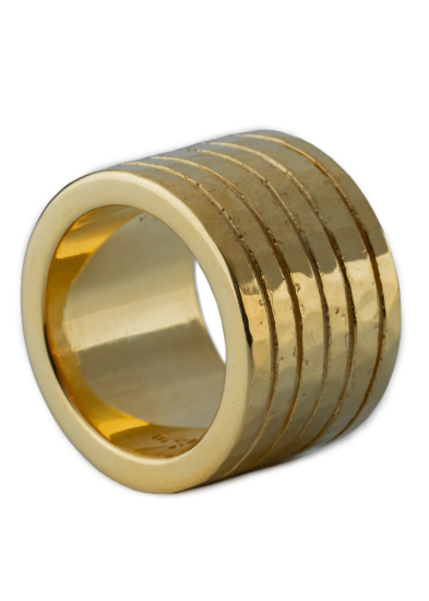 Parts of Four, gold-plated Plane Ring