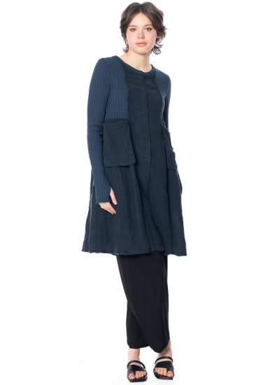 KEDZIOREK, textured cotton-linen coat  5272