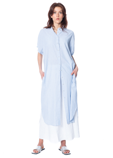 SoSUE, COWBOY BUTTON DRESS LINEN