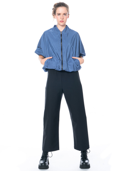 KIMONORAIN, reversible jacket with batwing sleeves in Indigo