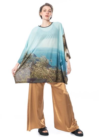 BARBARA BOLOGNA, exquisite oversized shirtdress with print