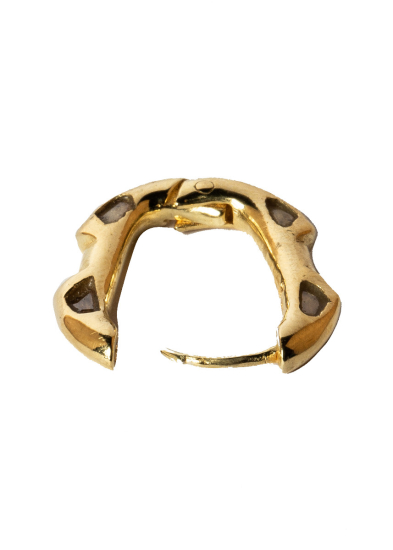 Parts of Four, Deco Earring with Diamond Slabs (YGA+DIA)