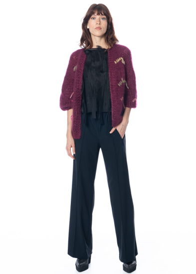 Atelier Basile, cardigan PAULETTE Burgundy
