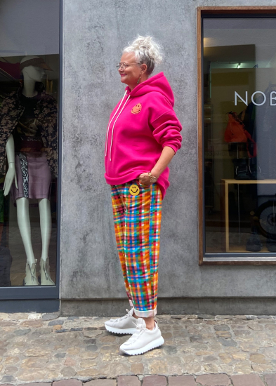 JOSHUAS, embroidered hoodie with smiley face