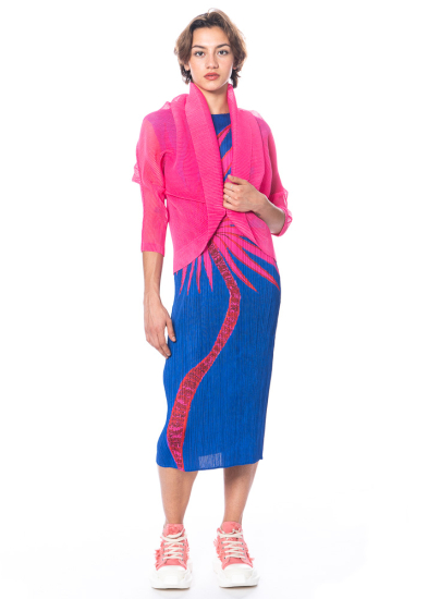 PLEATS PLEASE ISSEY MIYAKE, extraordinary dress ICE DESERT