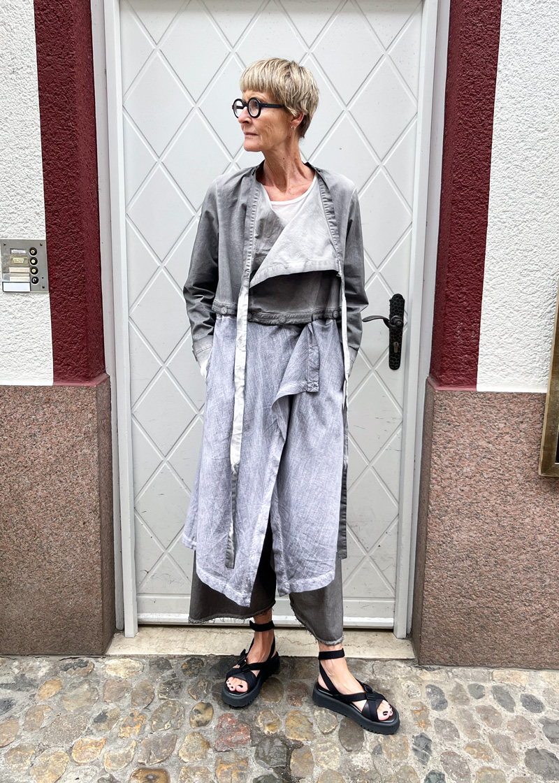 studiob3, Open Coat BRANNA In Grey Old Dye